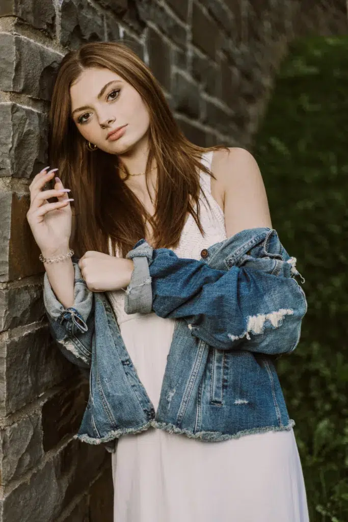 A person is posing for a picture.
