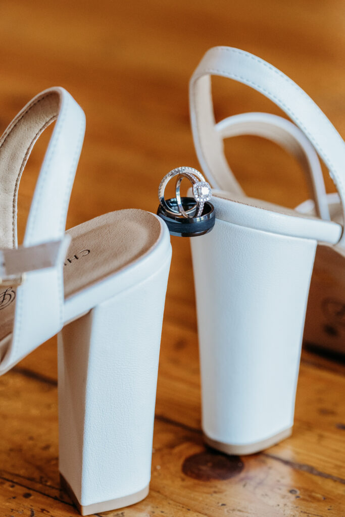 A ring between shoes